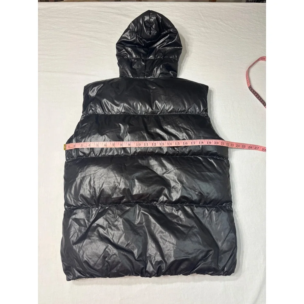 Jack & Jones Core Findus Down Waistcoat Puffer Vest Black Hooded Mens Size L